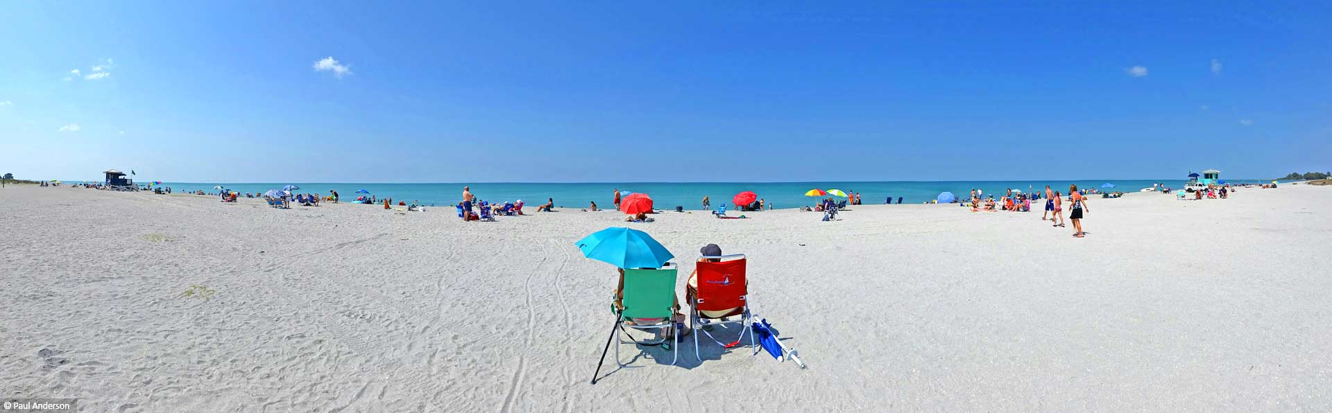 People relaxing at Venice Beach