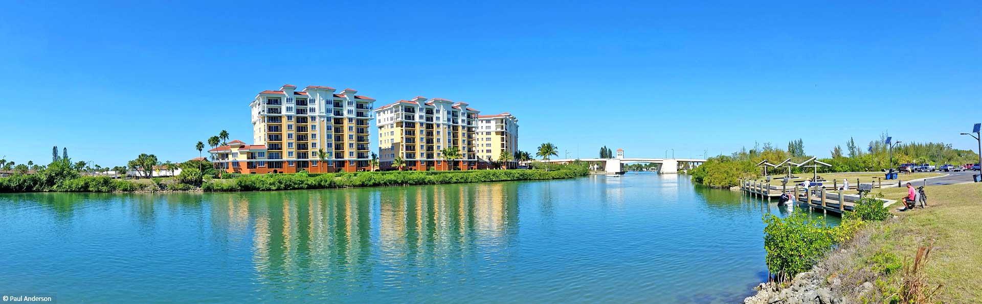 Condos overlooking Intracoastal Waterway in Venice